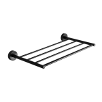 Stainless steel towel rack, black matt finish
